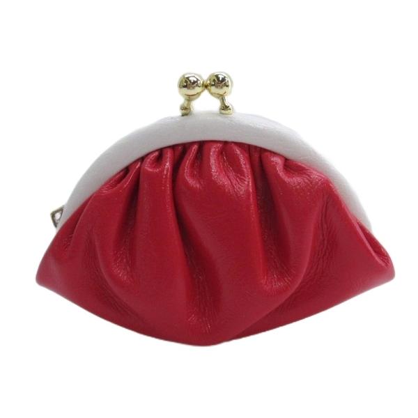 キタムラ Kitamura がまぐち ミニ ポーチ コインケース 財布 レッド レディース