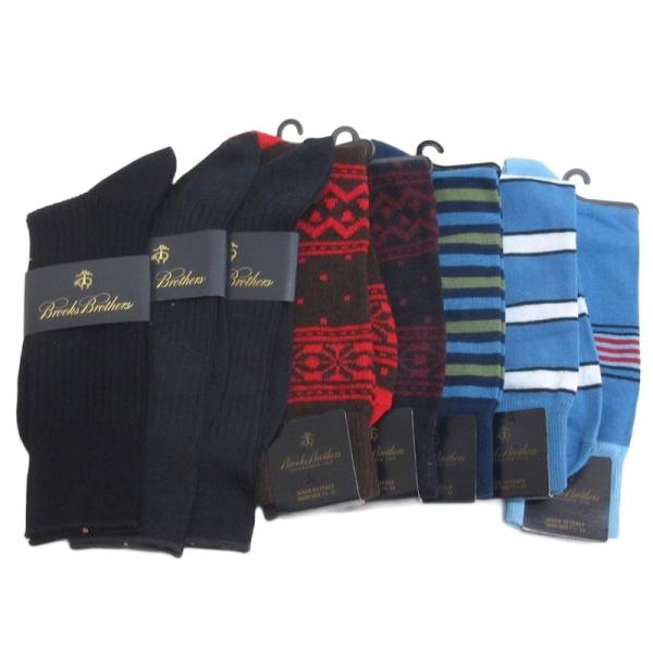 未使用品 ブルックスブラザーズ BROOKS BROTHERS タグ付き 靴下 ソックス 8足まとめ...