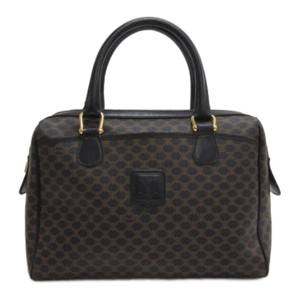 セリーヌ CELINE マカダム柄 ミニボストンバッグ MC98/1 ブラック系 レディース