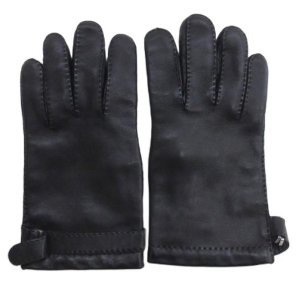 ロエベ LOEWE レザー 手袋 グローブ ブラック ☆AA★ メンズ