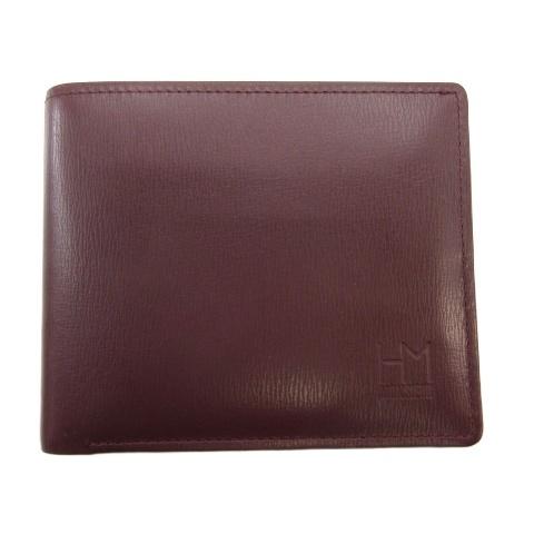ハナエモリ HANAE MORI 二つ折り財布 レザー カード入れ 札入れ ボルドー ■GY99 レ...