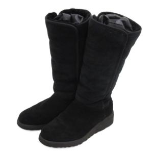 アグ オーストラリア UGG australia ムートン ブーツ ブラック 24cm ■GY35 レディース