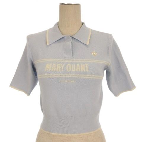 リリーブラウン Lily Brown × マリークワント ニット ポロシャツ 半袖 ブルー 2601...