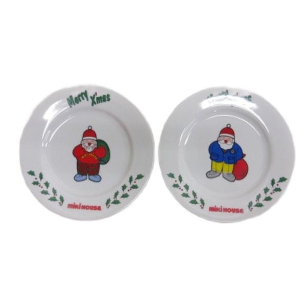 ミキハウス mikihouse クリスマス サンタクロースモチーフ プレート お皿 食器 6枚セット...