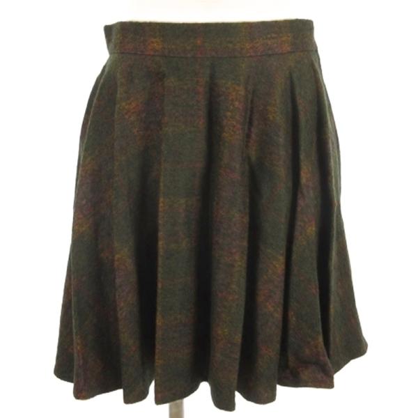 オニール オブ ダブリン O'NEIL OF DUBLIN チェック フレア スカート ひざ丈 ウー...