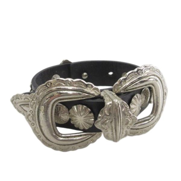 トーガ プルラ TOGA PULLA レザー バングル ブレスレット ウエスタンバックル コンチョ ...