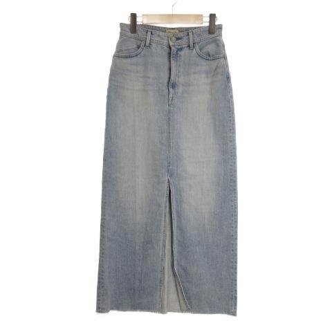 ヤヌーク YANUK デニム スカート スリット カットオフ ロング S ライトインディゴ 5715...