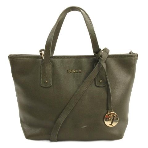 フルラ FURLA ニューデイジー トート ショルダー バッグ カーキ 260316E 鞄 レディー...