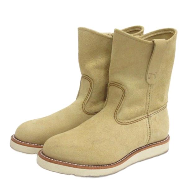 レッドウィング REDWING Pecos ペコス ブーツ スエード 8168 USA製 ベージュ ...