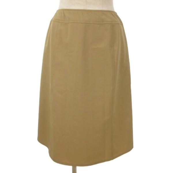 フォクシーニューヨーク FOXEY NEW YORK スカート ひざ丈 ベージュ 40 ■GY99 ...