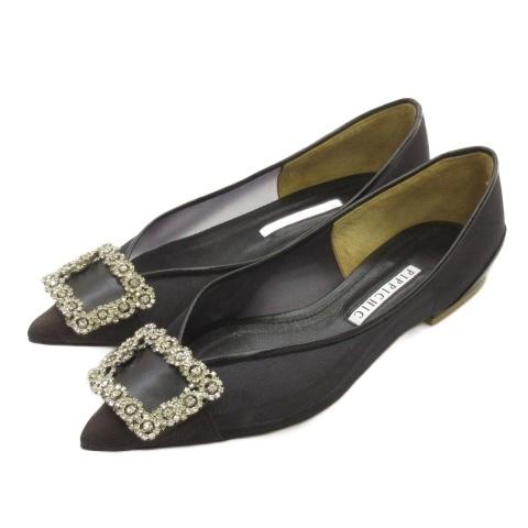 ピッピシック PIPPICHIC ANNA V JEWERLY ビジューバックル パンプス フラット...