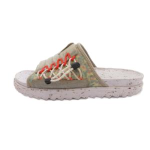 ナイキ NIKE ASUNA CRATER SLIDE DJ4629-20 21SS サンダル シューズ 27cm 切り替えデザイン ドローコード 白 ホワイト マルチカラー