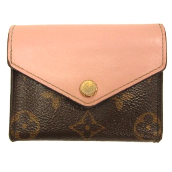 ルイヴィトン LOUIS VUITTON モノグラム ポルトフォイユ ゾエ 三つ折り財布 ピンク M...