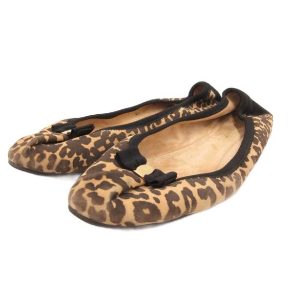 サルヴァトーレフェラガモ Salvatore Ferragamo ヴァラリボン パンプス フラットシ...