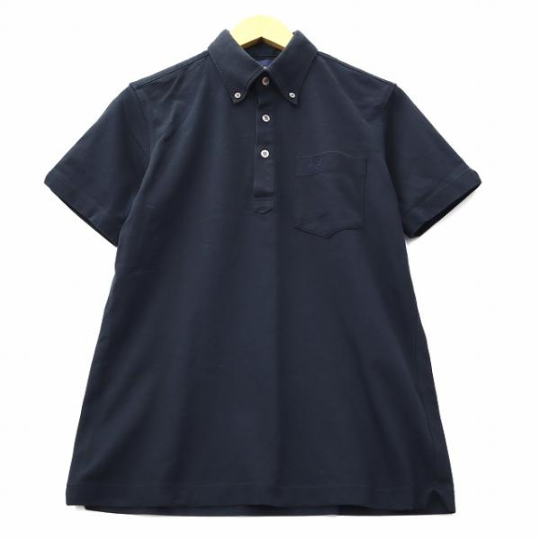 フレッドペリー FRED PERRY コットン ボタンダウン 鹿の子 ポロシャツ M ブラック メン...