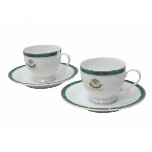 GEORGE VINQ PARIS ジョージ サンク パリ カップ＆ソーサー 2客セット GREEN...