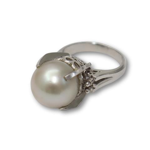 Pt900 プラチナ パール 11.4mm リング 指輪 7号 重量約8.9g レディース