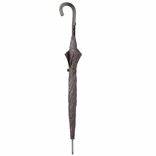 フェンディ FENDI ズッカ柄 ロゴプレート プリント 雨傘 GRAY BEIGE × LAVEN...