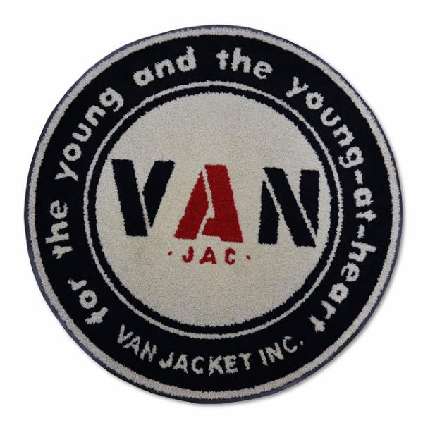 ヴァン ヂャケット VAN JAC 円型 ラグ マット BLACK(ブラック)