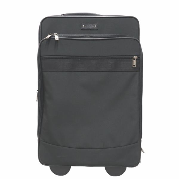 コーチ COACH キャンバス レザー 2輪 キャリーケース スーツケース O BLACK ブラック...