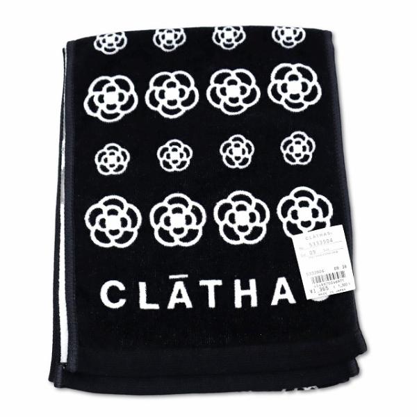 未使用品 クレイサス CLATHAS デイジー プリント パイル フェイスタオル ブラック レディー...