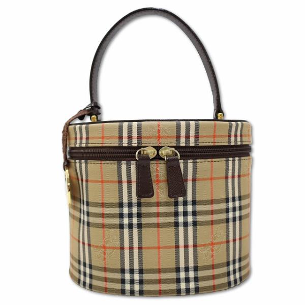 バーバリー BURBERRY ノバチェック トップハンドル バニティバッグ レディース