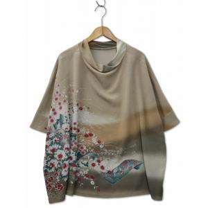 シセンドウ 詩仙堂 HITOSHI TAMURA  和柄 ちりめん プリント プルオーバー ブラウス...