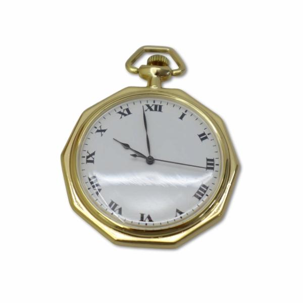 『甦る 古の時計 郷愁の懐中時計コレクション』 ロゴ装飾 白文字盤 三針 懐中時計 ゴールド メンズ...