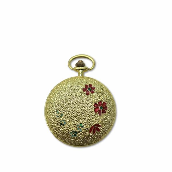 アシェット 蘇る 古の時計 郷愁の懐中時計コレクション 金色 ハンターケース 花柄 可動品 メンズ ...