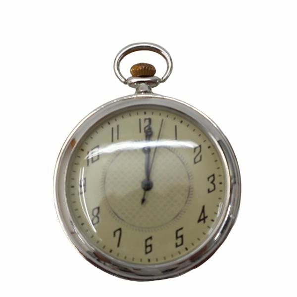 『甦る 古の時計 郷愁の懐中時計コレクション』 ベージュ文字盤 三針 クォーツ 懐中時計 シルバー ...