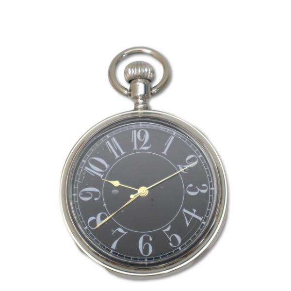 『甦る 古の時計 郷愁の懐中時計コレクション』 黒文字盤 三針 クォーツ 懐中時計 シルバー レディ...