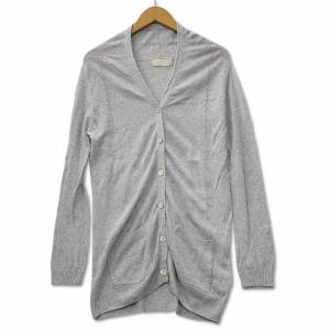 セポ CEPO 綿 麻 ブレンド 薄手 ニット カーディガン M ブルー レディース