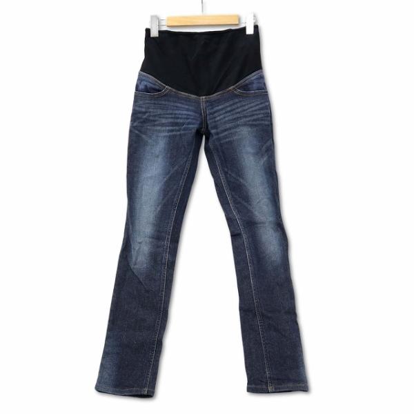 サムシング something ストレッチ スキニー マタニティ デニムパンツ ジーンズ ブルー レ...