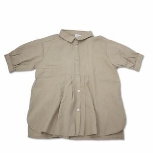 ブラッククローゼット Black closet バックリボン フレア タイプライター シャツ ブラウス ベージュ 120 キッズ