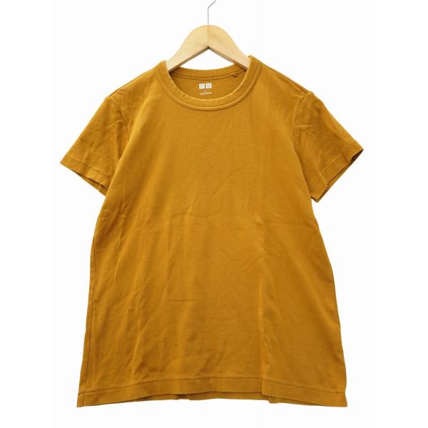 ユニクロ UNIQLO クルーネックT（半袖）カットソー Tシャツ L BROWN(ブラウン) 春夏...