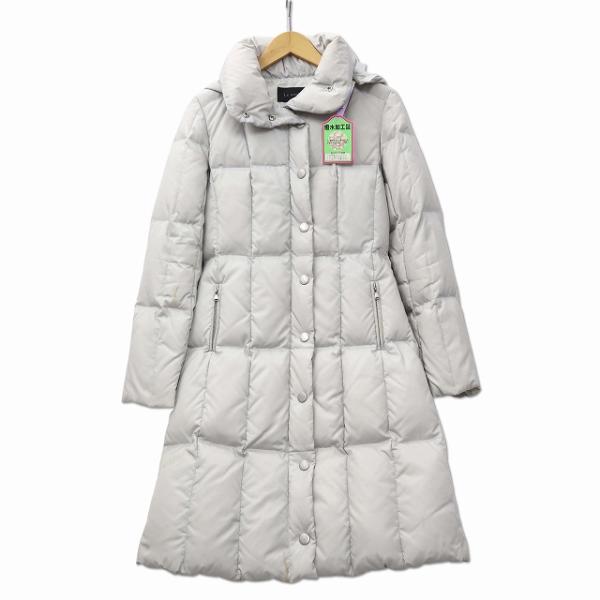 ルスーク Le souk フード付き ダウンコート ライトグレー 36 (S) レディース