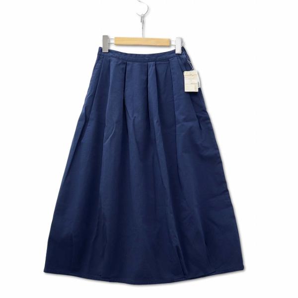 無印良品 良品計画 オーガニックコットン チノ イージー バルーンスカート ブルー S レディース