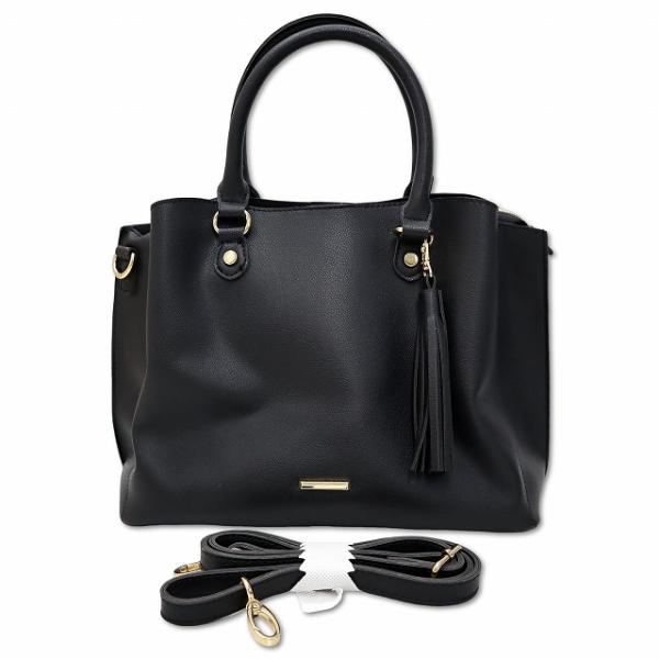 ドレスキップ DRESKIP 2Way タッセル付き ハンドバッグ トートバッグ ブラック レディー...