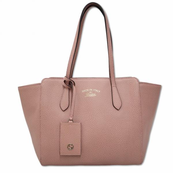 グッチ GUCCI 354408 レザー スウィング トートバッグ PINK BEIGE(ピンクベー...