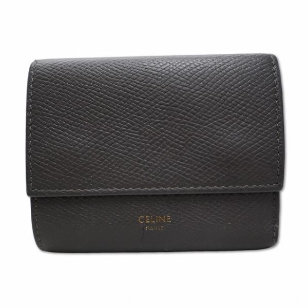 セリーヌ CELINE 10B573BEL スモール トリフォールド ウォレット / グレインドカー...