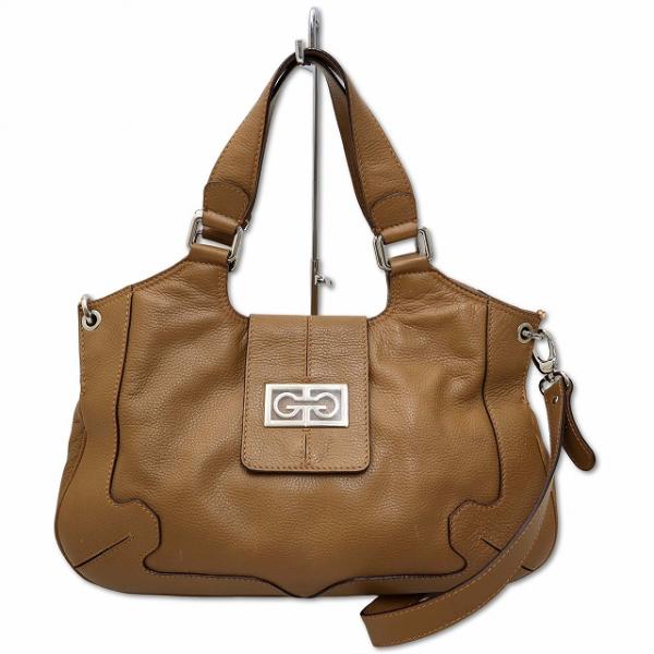 ゲラルディーニ GHERARDINI 伊製 2WAY 本革 レザー ショルダーハンドバッグ トートバ...