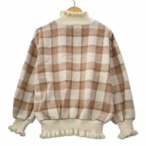 Elcamino リブ付き チェック ニット ...の詳細画像1