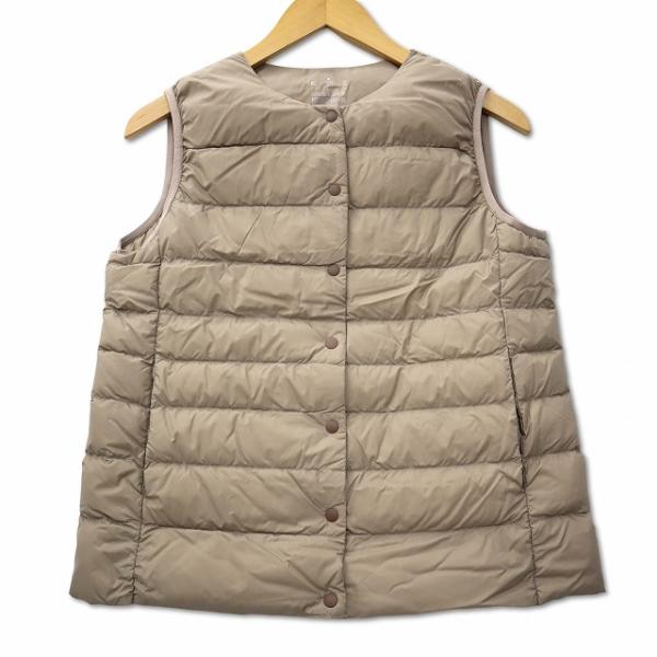 無印良品 良品計画 軽量 ポケッタブル ダウンベスト S ベージュ レディース