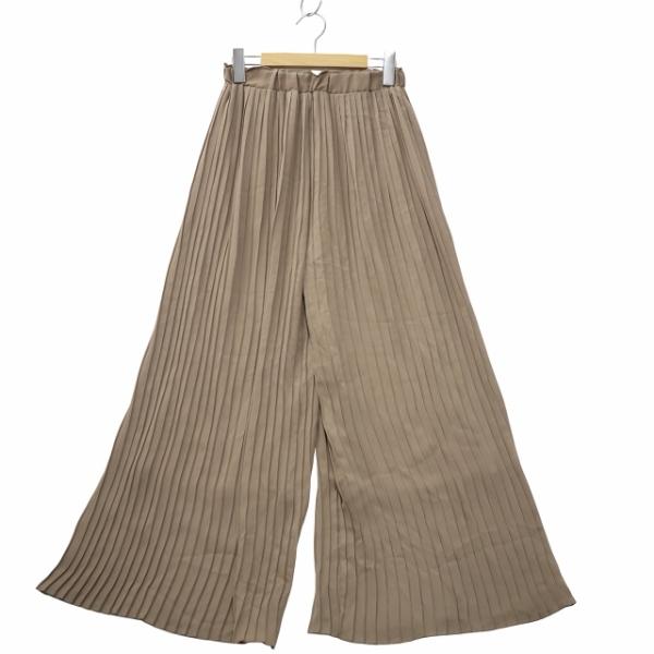 ジーナシス JEANASIS ウエストゴム イージー プリーツパンツ F BEIGE ベージュ JS...