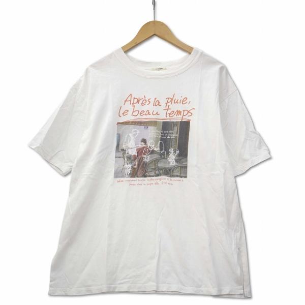 スタディオクリップ Studio Clip 半袖 コットン プリント Tシャツ カットソーF レディ...