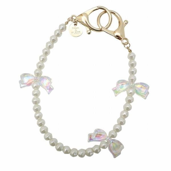 Maison de FLEUR メゾンドフルール オーロラリボン パール チャーム CLEAR(クリ...