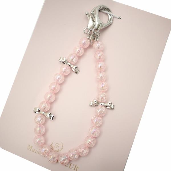 Maison de FLEUR メゾンドフルール オーロラ リボン チャーム PINK(ピンク) レ...