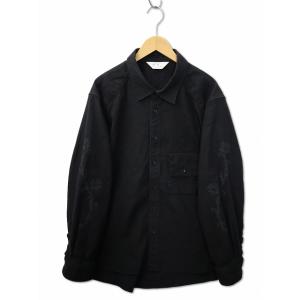未使用品 ANCELLM L/C NEP FLOWER EMBROIDERY OVER SHIRT ...