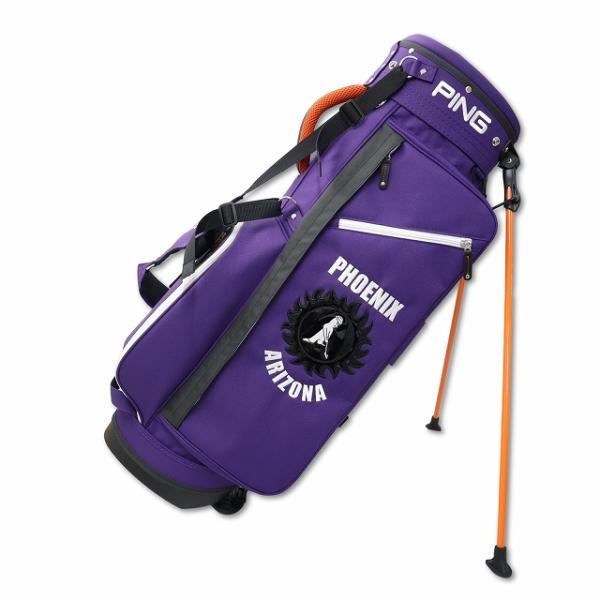 未使用品 PING ピン CB-N2603 レトロスタンド 9型 キャディバッグ PURPLE(パー...