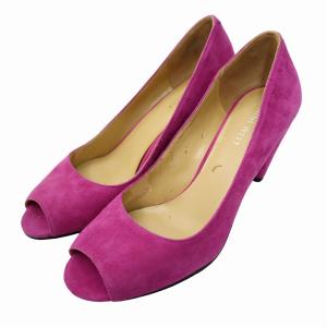 ナインウエスト NINE WEST オープントゥ スエード パンプス 7M(24cm) PINK(ピンク) レディース
